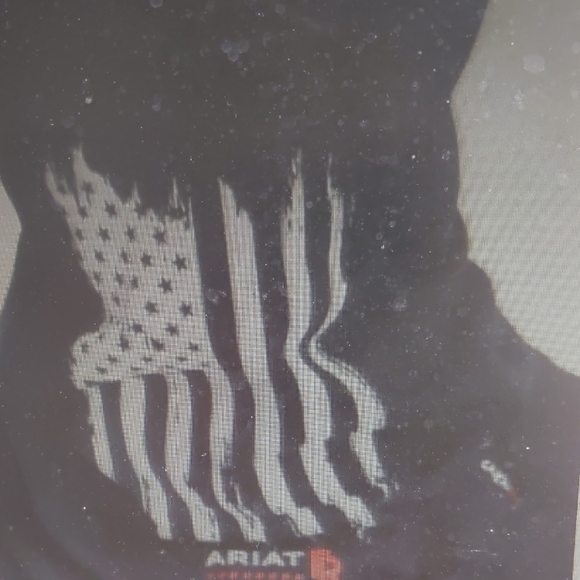 Ariat Other - Ariat Black Hoodie with Distressed Flag Design